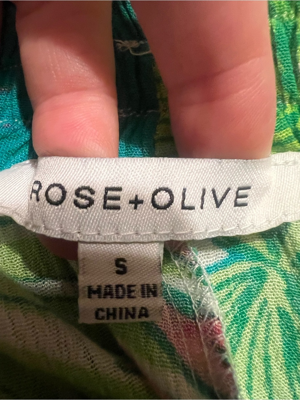 NWOT 🛍️3 for 25 🛍️ Rose & Olive Tropical Pants Pink, Teal & Lime Size Small - Picture 2 of 10